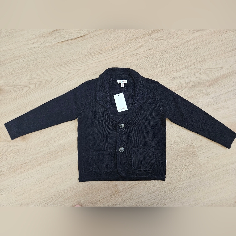 *NWT* Giggle 100% merino wool black cardigan/blazer in size 6x